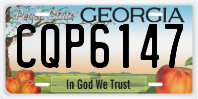 GA license plate CQP6147
