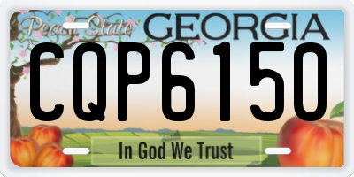 GA license plate CQP6150
