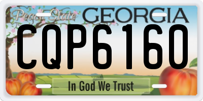 GA license plate CQP6160