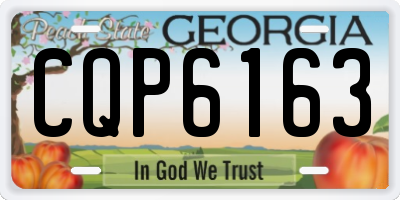 GA license plate CQP6163