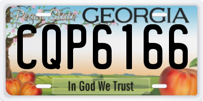GA license plate CQP6166