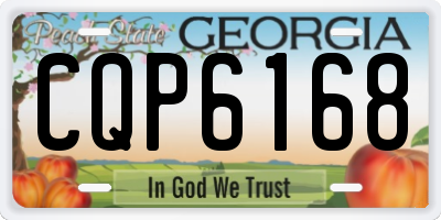 GA license plate CQP6168