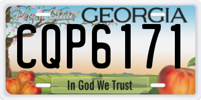 GA license plate CQP6171