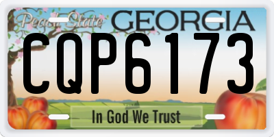 GA license plate CQP6173