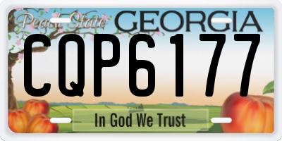 GA license plate CQP6177