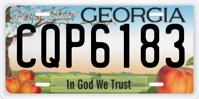 GA license plate CQP6183