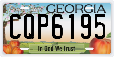 GA license plate CQP6195