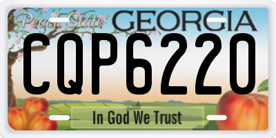 GA license plate CQP6220
