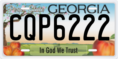 GA license plate CQP6222