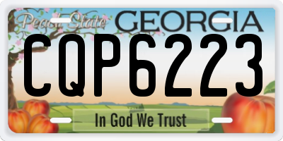 GA license plate CQP6223