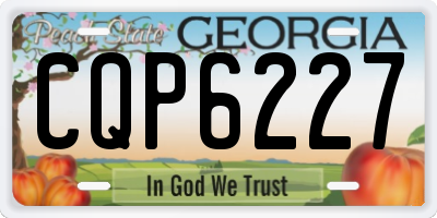 GA license plate CQP6227