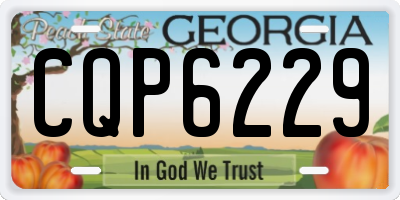 GA license plate CQP6229