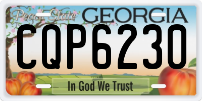 GA license plate CQP6230