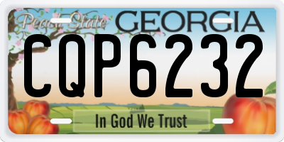 GA license plate CQP6232