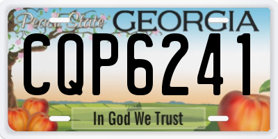 GA license plate CQP6241