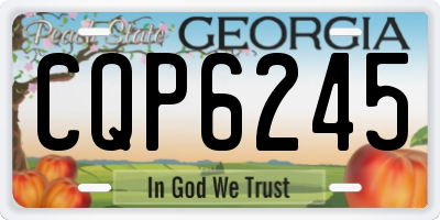 GA license plate CQP6245