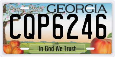 GA license plate CQP6246