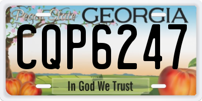 GA license plate CQP6247