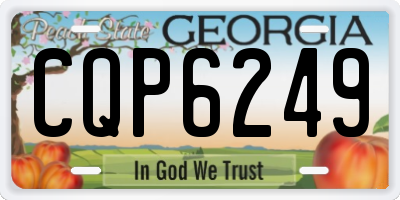 GA license plate CQP6249