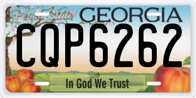GA license plate CQP6262