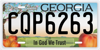 GA license plate CQP6263