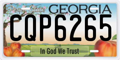 GA license plate CQP6265