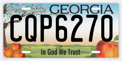 GA license plate CQP6270