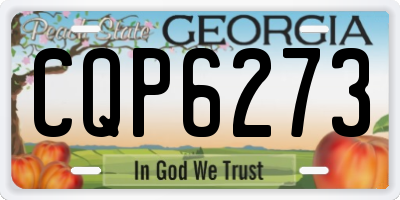 GA license plate CQP6273
