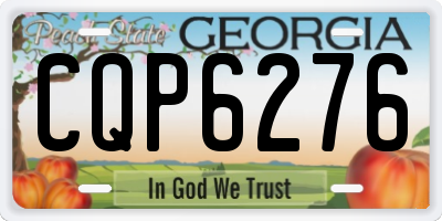 GA license plate CQP6276