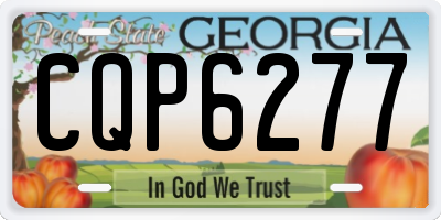GA license plate CQP6277