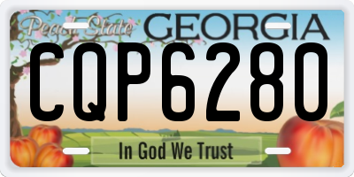 GA license plate CQP6280