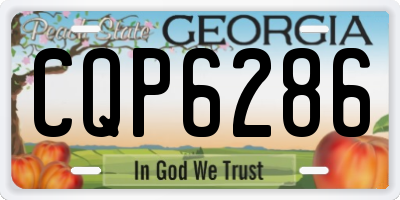 GA license plate CQP6286