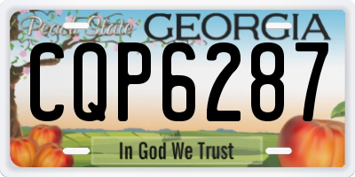 GA license plate CQP6287