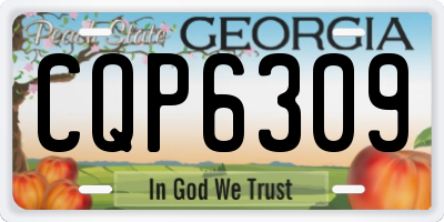 GA license plate CQP6309