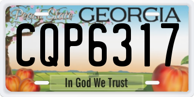 GA license plate CQP6317