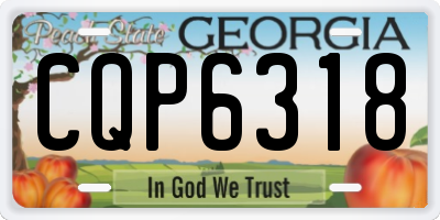 GA license plate CQP6318