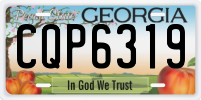 GA license plate CQP6319