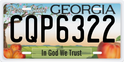 GA license plate CQP6322