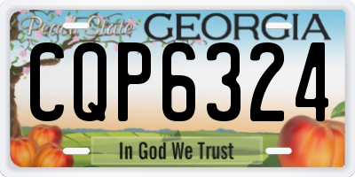 GA license plate CQP6324