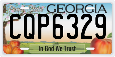 GA license plate CQP6329