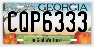 GA license plate CQP6333