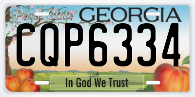 GA license plate CQP6334