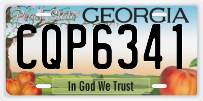 GA license plate CQP6341