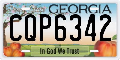 GA license plate CQP6342