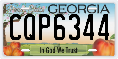 GA license plate CQP6344