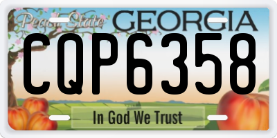 GA license plate CQP6358