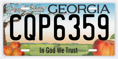 GA license plate CQP6359