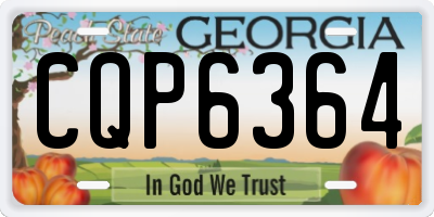 GA license plate CQP6364