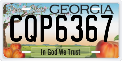 GA license plate CQP6367