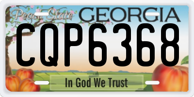 GA license plate CQP6368